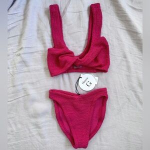 NWT Hunza G Juno Metallic Raspberry